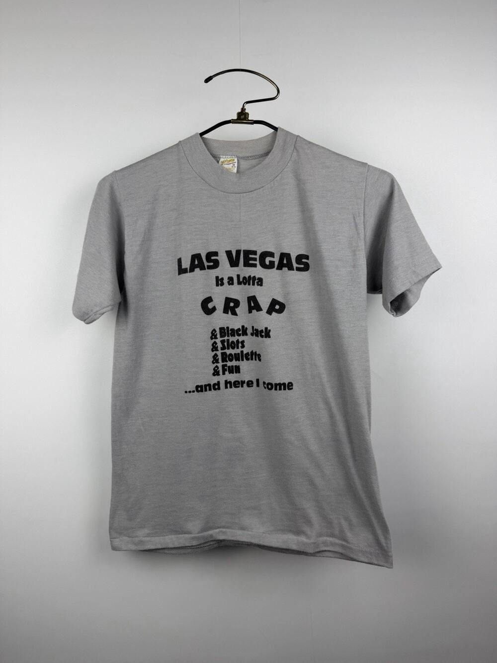 Vintage 80’s Las Vegas Is A Lotta Crap Woody And Dolly’s Restaurant Tee M 18x25